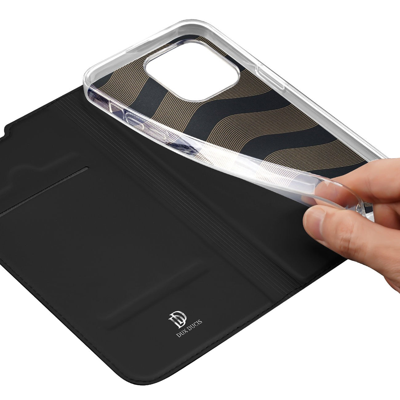 Ümbris kaanega Dux Ducis Skin Pro Apple iPhone 15 Pro (must)