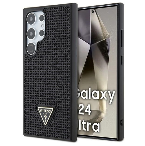 Guess Ümbris GUHCS24LHDGPPK Disco Metal Script Samsung Galaxy S24 Ultra (must)