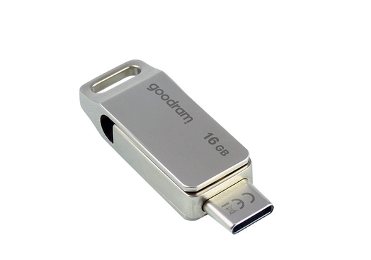 Mälupulk Goodram 16 GB USB 3.2 Gen 1 USB / USB C OTG (hõbedane)