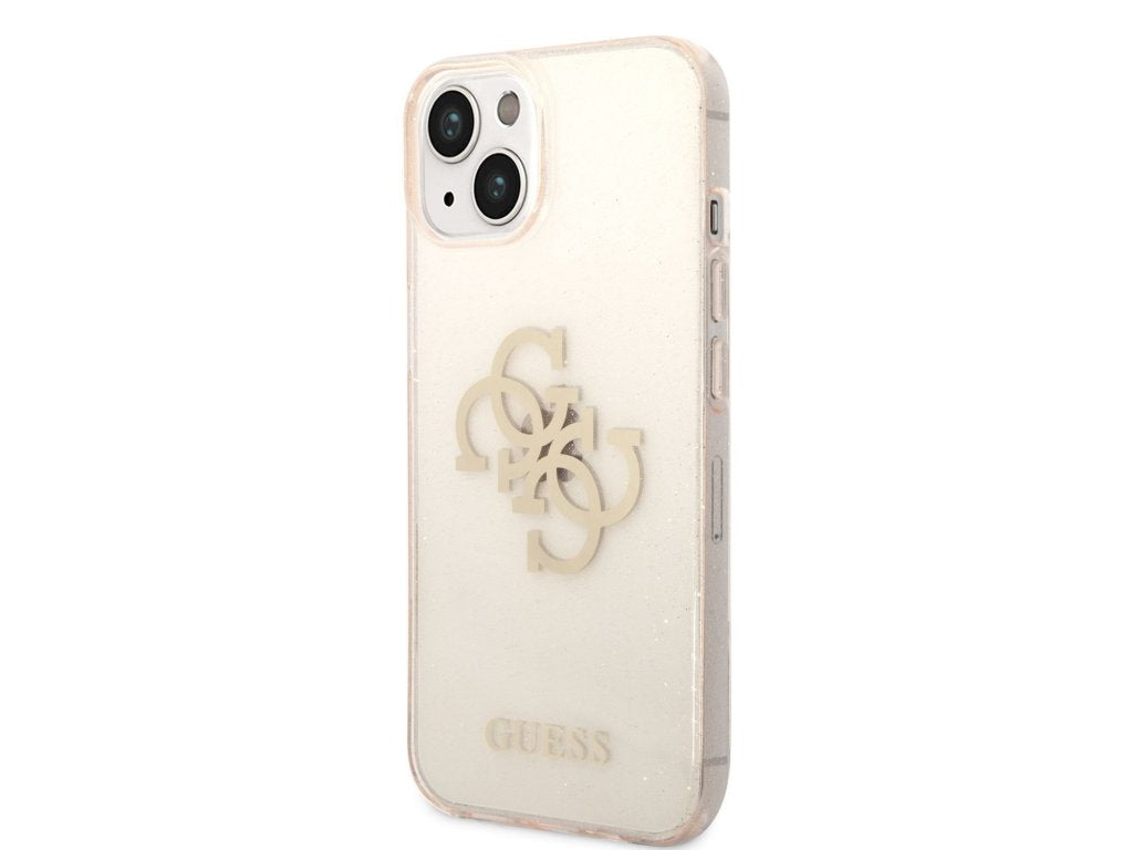 Guess ümbris TPU Big 4G Full Glitter Case for iPhone 13 Mini (kuldne)