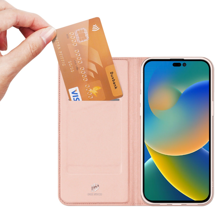 Ümbris kaanega Dux Ducis Skin Pro Samsung A14 4G / A14 5G (roosakuld)