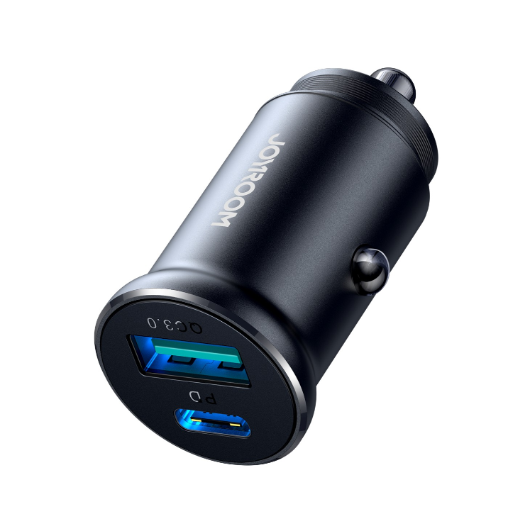 Autolaadija Joyroom CCN05 Type-C / USB-A 30W (must)