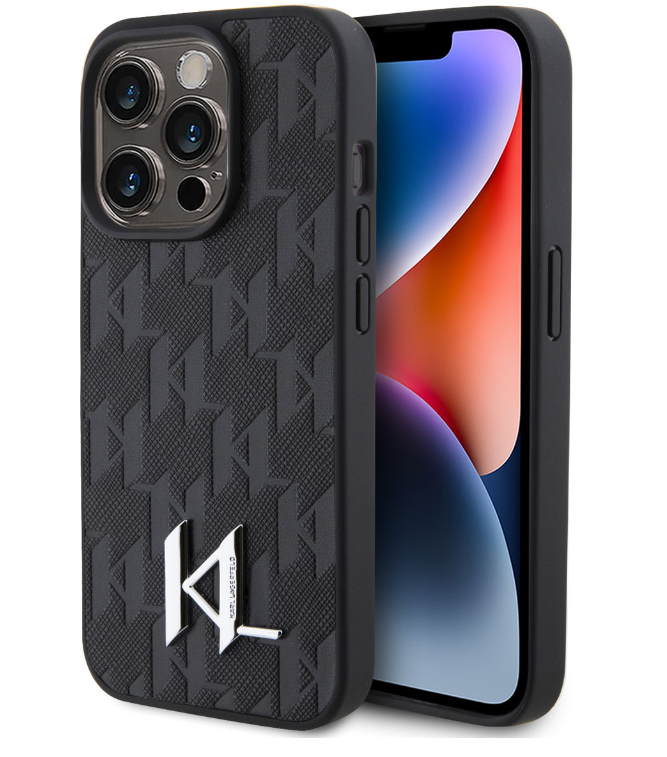 Ümbris Karl Lagerfeld KLHCP15XPKLPKLK KL Metal Logo iPhone 15 Pro Max (must)