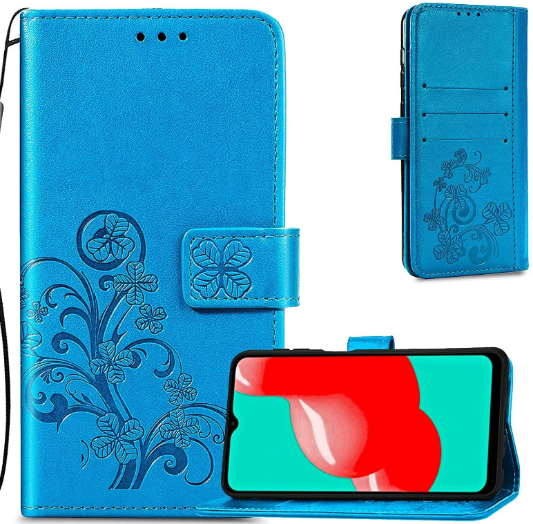 Ümbris kaanega Flower Book Samsung A145 A14 4G / A146 A14 5G (sinine)