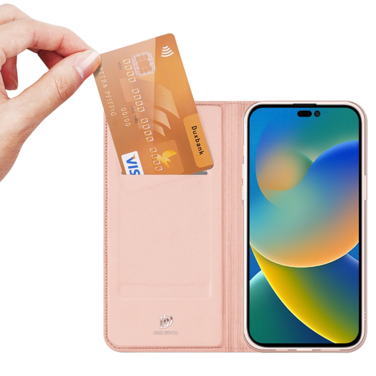Ümbris kaanega Dux Ducis "Skin Pro" Xiaomi Redmi Note 13 Pro 5G / Poco X6 5G (roosa-kuld)