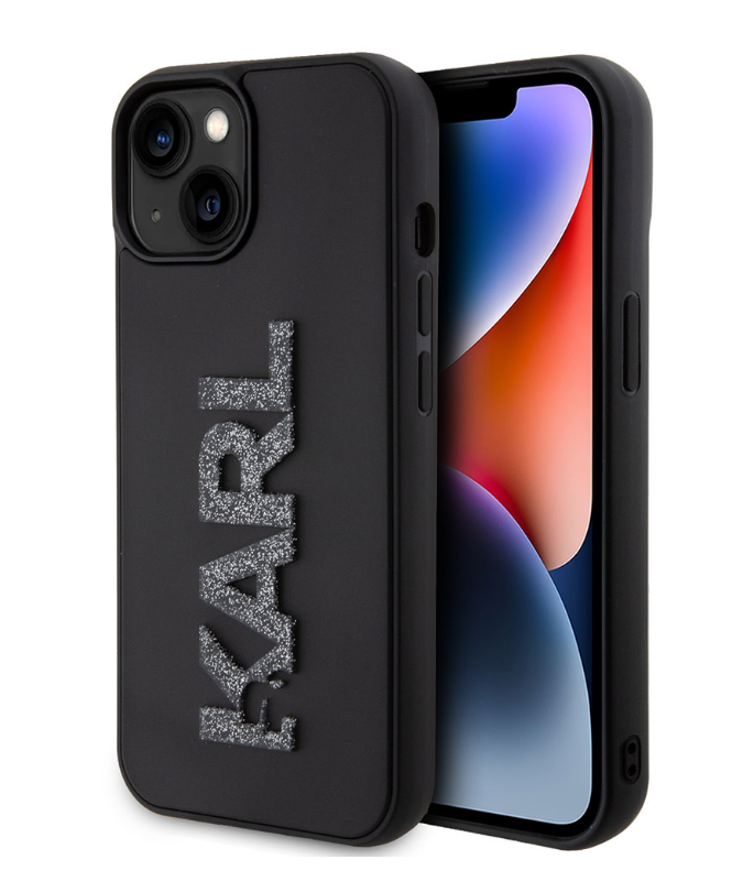 Karl Lagerfeld Ümbris 3D Glitter Logo KLHCP15M3DMBKCK iPhone 15 / 14 Plus (black)