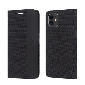 Ümbris kaanega Smart Senso Samsung G990 S21 FE 5G (must)