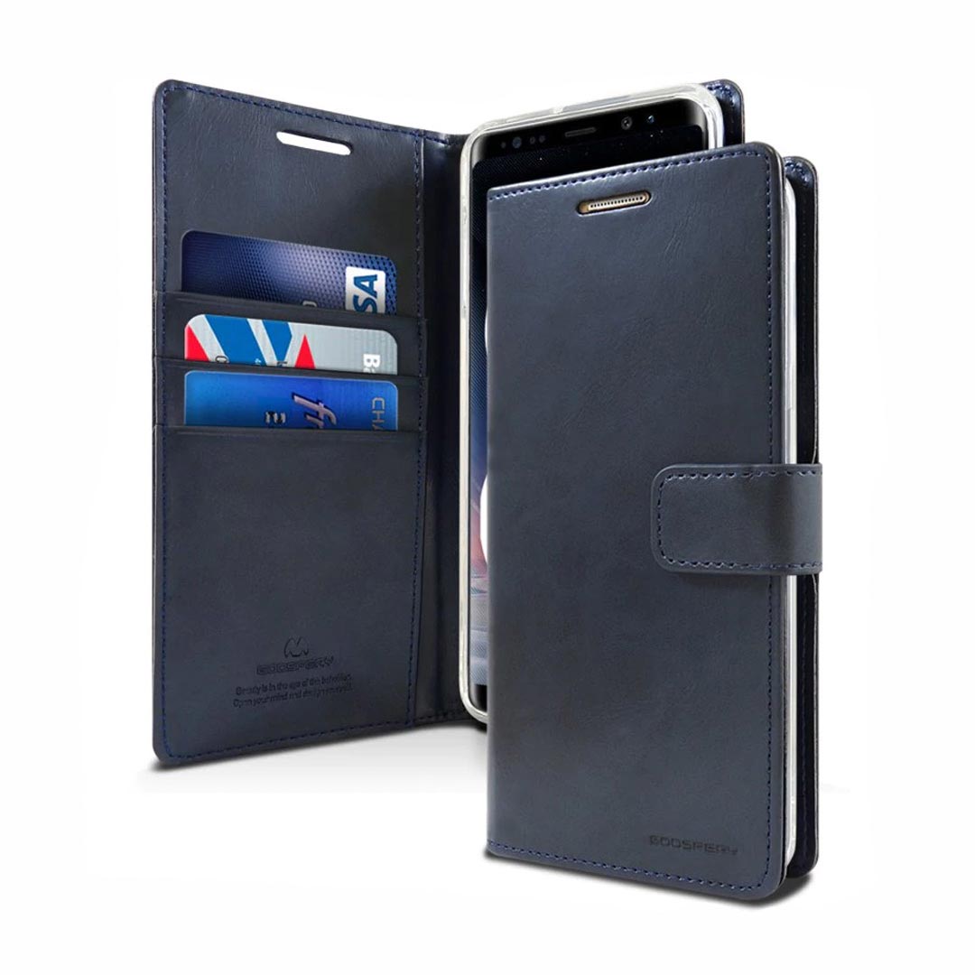 Ümbris kaanega Mercury Blue Moon Diary Samsung A202/ Galaxy A20e (must)