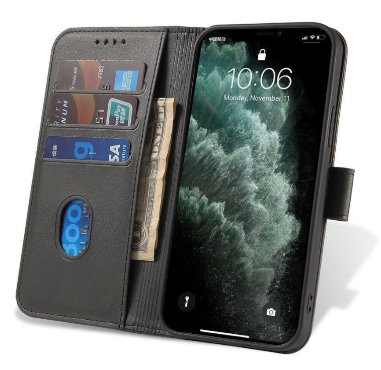 Ümbris kaanega Wallet Case Samsung A13 5G (must)