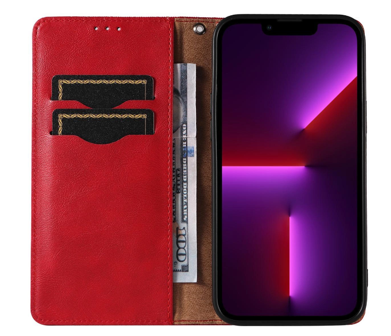 Ümbris kaanega Pouch Wallet iPhone 12 / 12 Pro (punane)