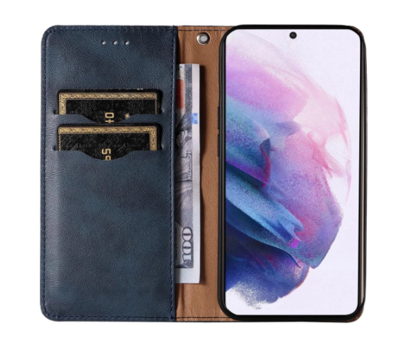 Ümbris kaanega Pouch Wallet Galaxy S22 Ultra (tumesinine)