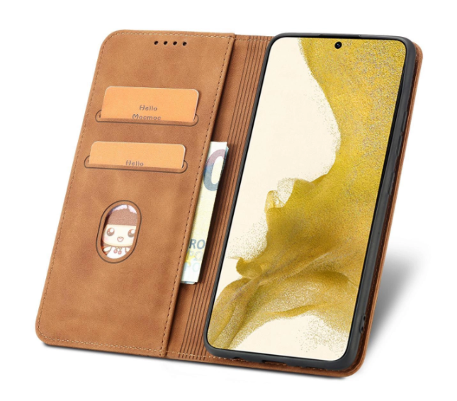 Ümbris kaanega Fancy Case Samsung Galaxy S23 Ultra (pruun)