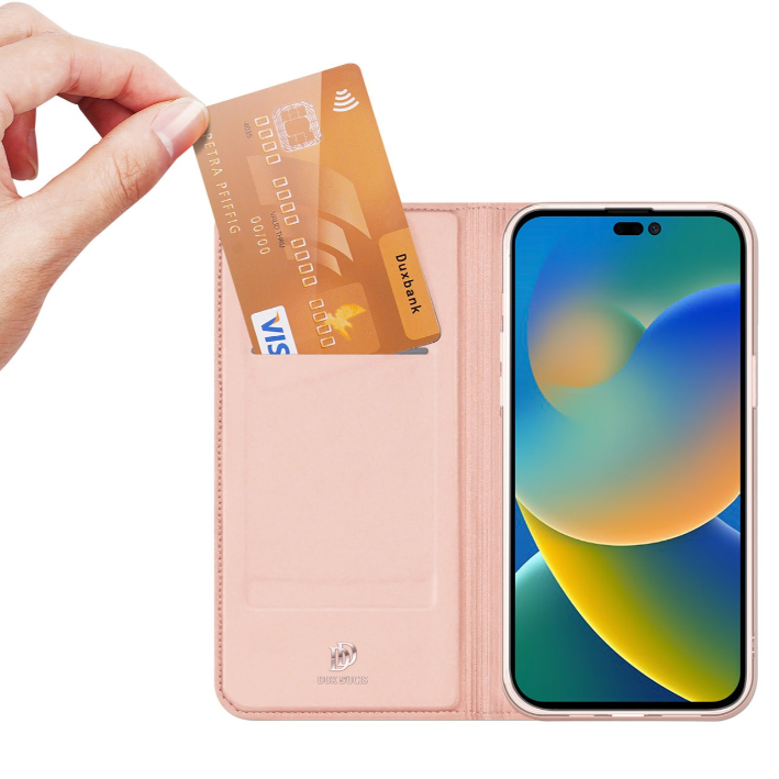 Ümbris kaanega Dux Ducis Skin Pro Xiaomi Redmi Note 13 Pro 4G / Poco M6 Pro 4G (roosakuld)