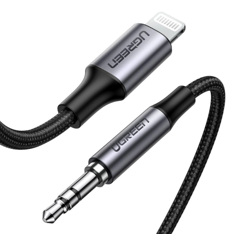 AUX kaabel UGREEN Lightning - 3,5 mm, 1m (hall)
