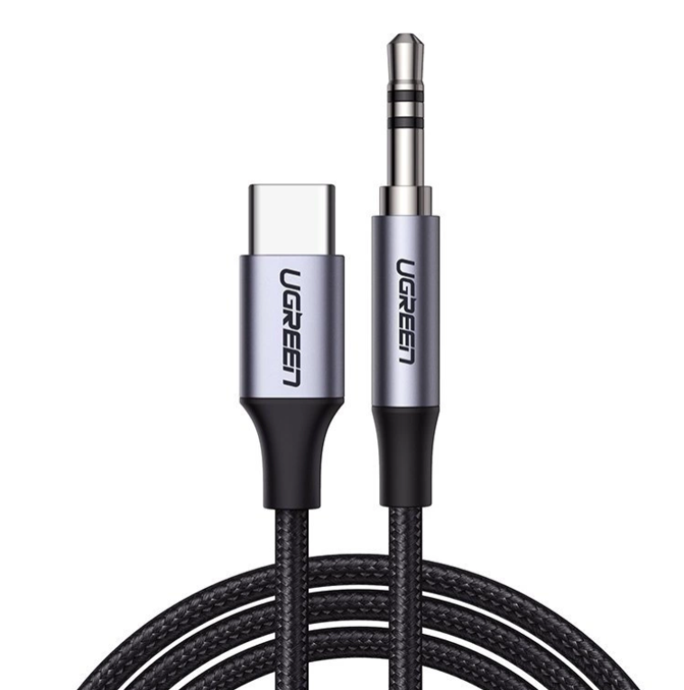 AUX Kaabel Ugreen Type-C - 3,5 mm, 1m (must)