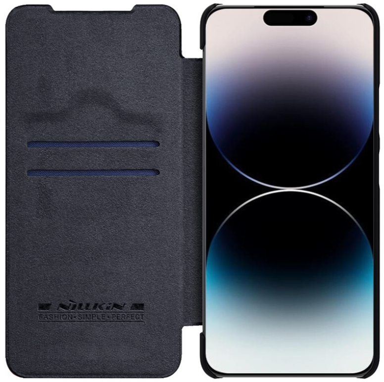 Ümbris Nillkin Qin Pro Leather iPhone 14 (must)