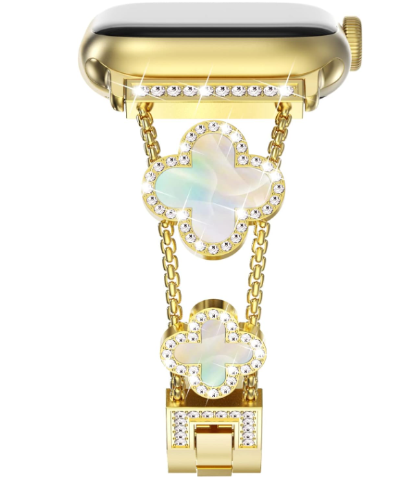 Kellarihm Starlight Apple Watch 42/ 44/ 45mm (kuldne/valge)
