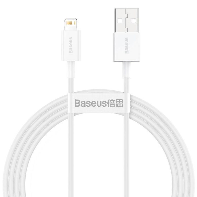 Juhe Baseus Superior USB - Lightning 2.4A 1.5m (valge)