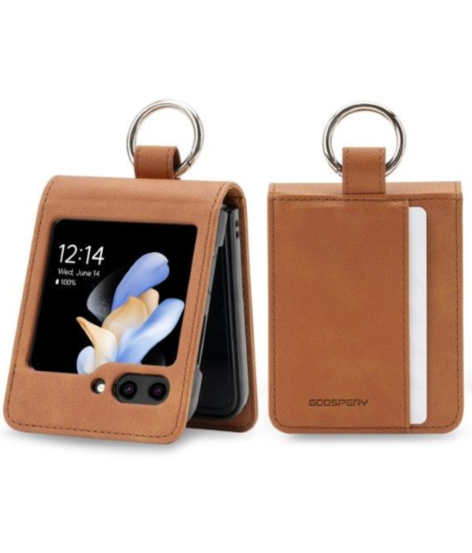 Clear Ümbris Mercury Basic Diary Samsung F741 Z Flip 6 (pruun)