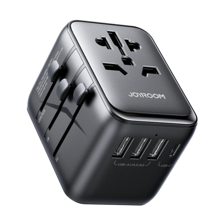 Reisiadapter Joyroom JR-TCW01 3xUSB-A / Type-C (must)