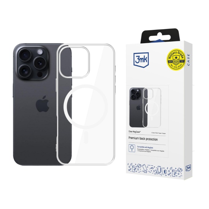 Silikoon 3MK Clear MagCase Apple iPhone 16 Pro (läbipaistev)