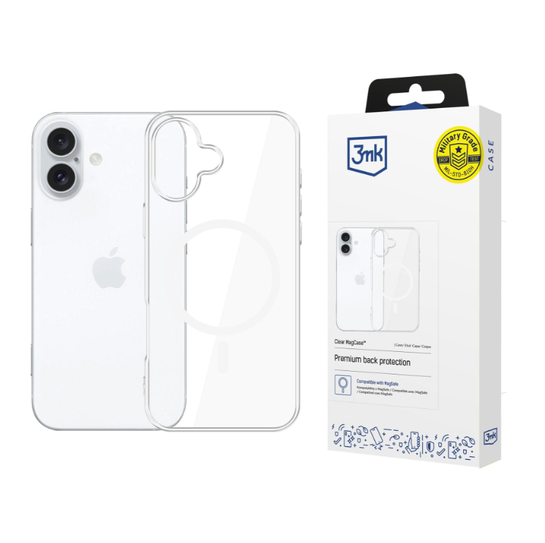 Silikoon 3MK Clear MagCase Apple iPhone 16 Plus (läbipaistev)