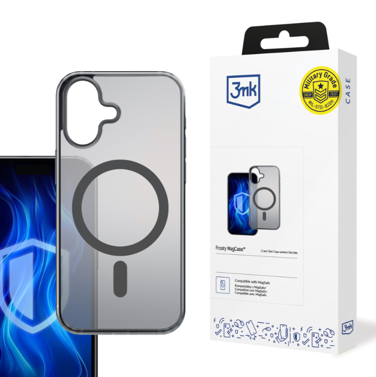 Silikoon 3mk Frosty MagCase Apple iPhone 16 (must)