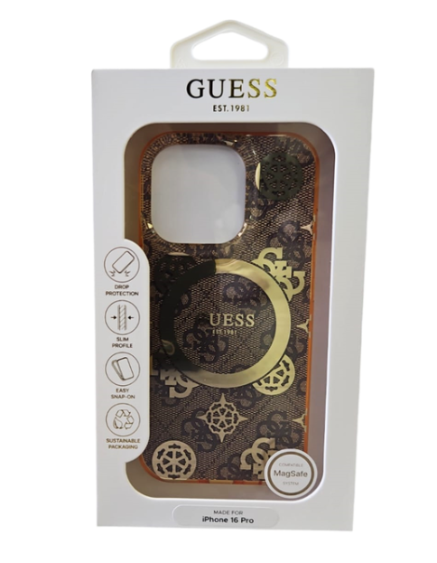 Guess MagSafe Ümbris GUHMP16LH4PYEEW iPhone 16 Pro (pruun)
