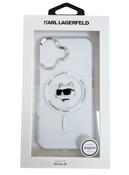 Ümbris Karl Lagerfeld KLHMP16SHLSCHH MagSafe iPhone 16 (läbipaistev)