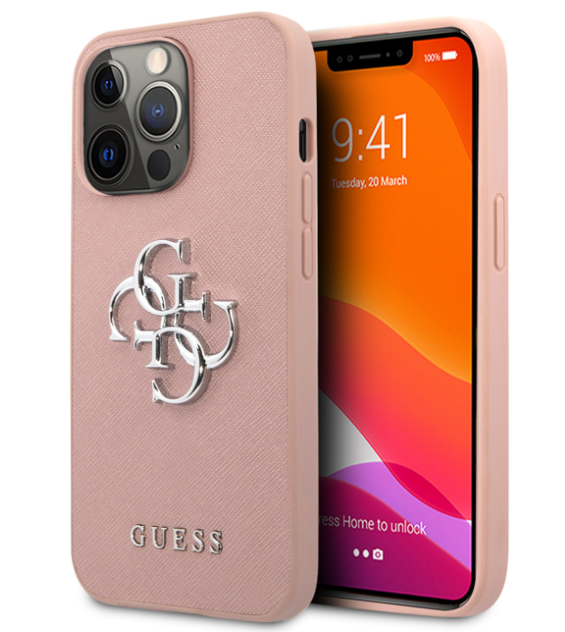 Guess Ümbris GUHCP13LSA4GSPI iPhone 13 Pro (heleroosa)