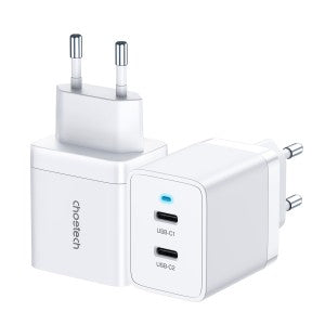 Laadija Choetech Q5006 2xUSB-C PD40W (valge)