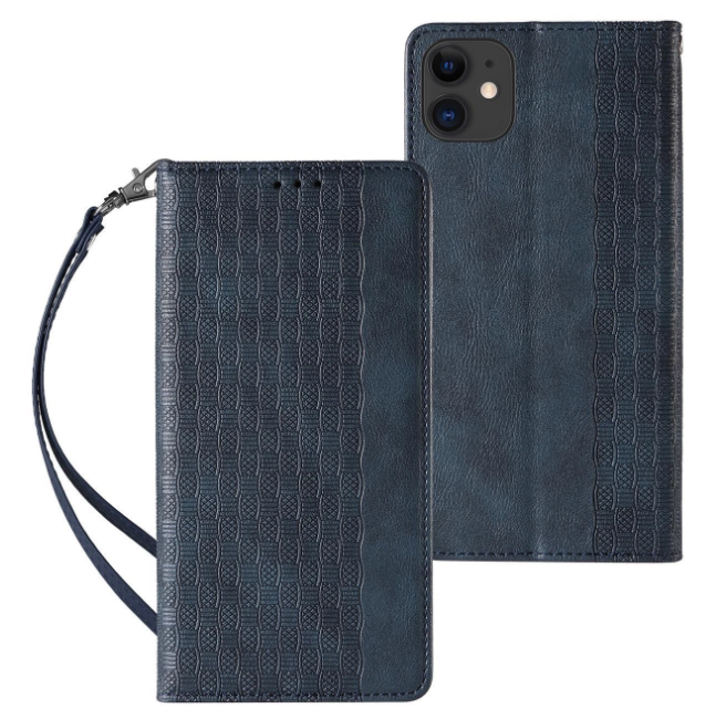 Ümbris kaanega Pouch Wallet iPhone 12 / 12 Pro (sinine)