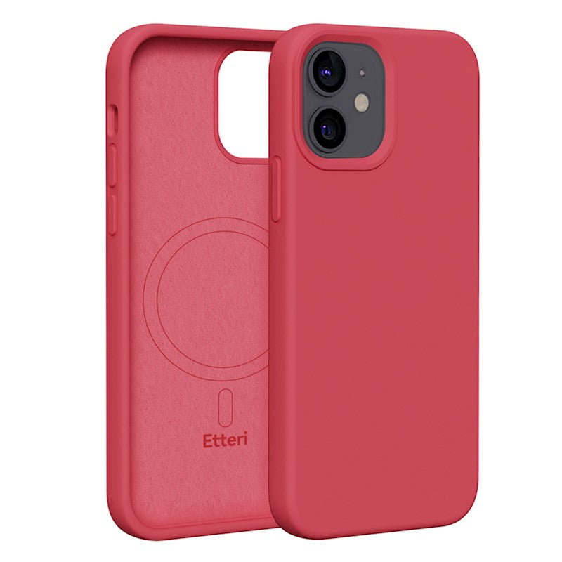 Ümbris Etteri silicone MagSafe iPhone 12 / iPhone 12 Pro (punane)