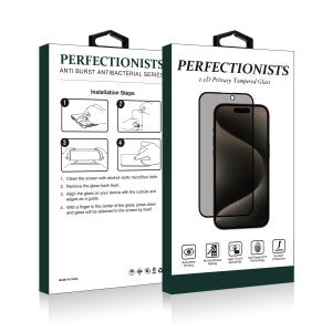 Kaitseklaas 2.5D Perfectionists Privacy Tempered Glass Apple iPhone 16 Pro Max (must)