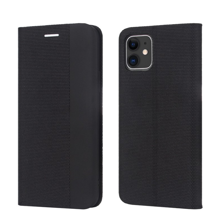 Ümbris kaanega Smart Senso Xiaomi Redmi 13C / Poco C65 / Poco M6 5G (must)