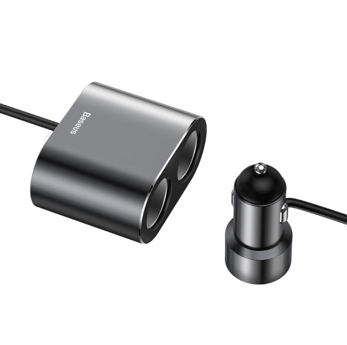 Autolaadija Baseus High Efficiency CRDYQ-01 2xUSB 3.1A + 2x12V (must)