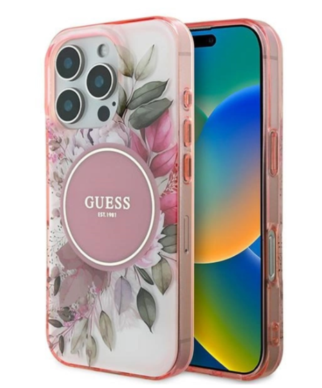Guess Magsafe Ümbris GUHMP16XHFWBDCEP iPhone 16 Pro (roosa)