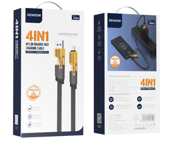 Juhe SENDEM M84 4IN1 27W+65W PD (kollane)