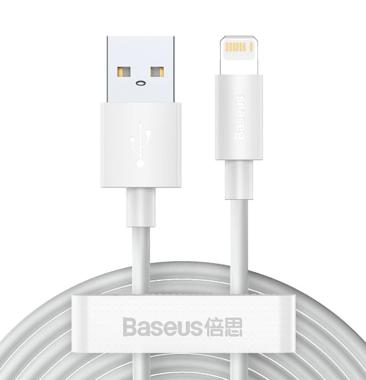 Juhe Baseus TZCALZJ-02 2x USB - Lightning 1.5m (valge)