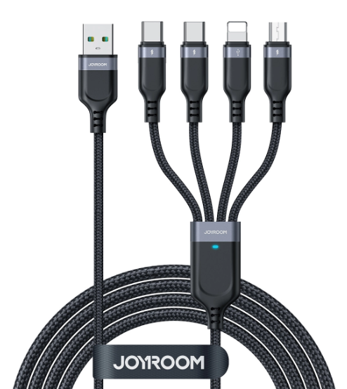 Juhe Joyroom S-A18 USB to Lightning+2xType-C+MicroUSB 3.5A (1.2m / must)