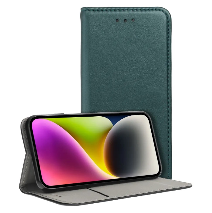 Ümbris kaanega Smart Magnetic Samsung A165 A16 4G / A166 A16 5G (tumeroheline)
