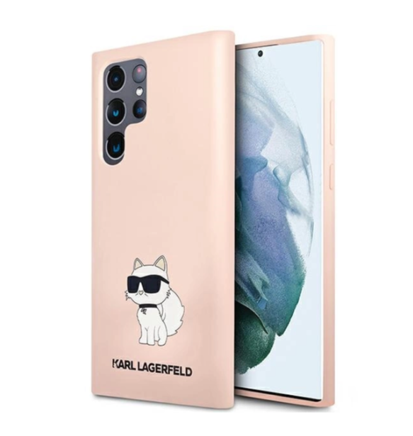 Karl Lagerfeld Ümbris KLHCS23LSNCHBCP Samsung S23 Ultra (roosa)