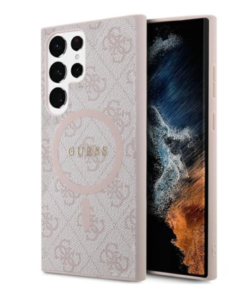Ümbris GUESS GUHMS24LG4GFRP Magsafe Samsung S24 Ultra (roosa)