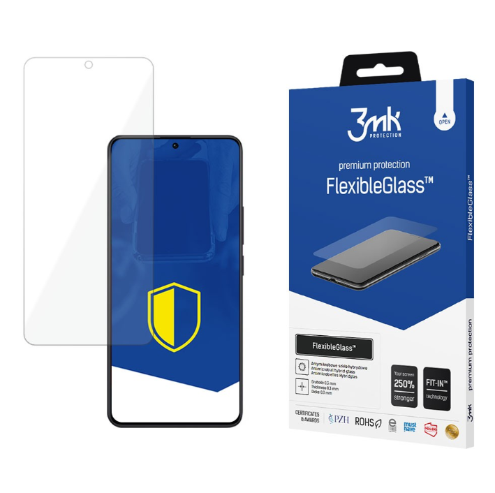Kaitseklaas 3mk Flexible Glass Xiaomi Redmi Note 13 Pro 5G / Poco X6 5G (must)