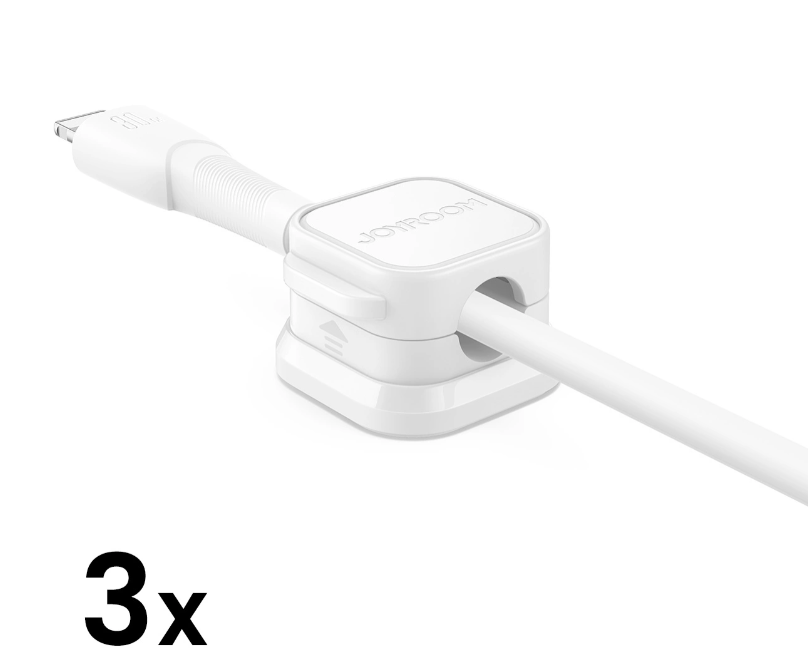 Joyroom JR-ZS368 magnetiline kaablite hoidik 3tk (valge)