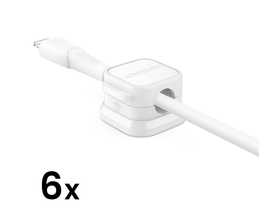 Joyroom JR-ZS368 magnetiline kaablite hoidik 6tk (valge)