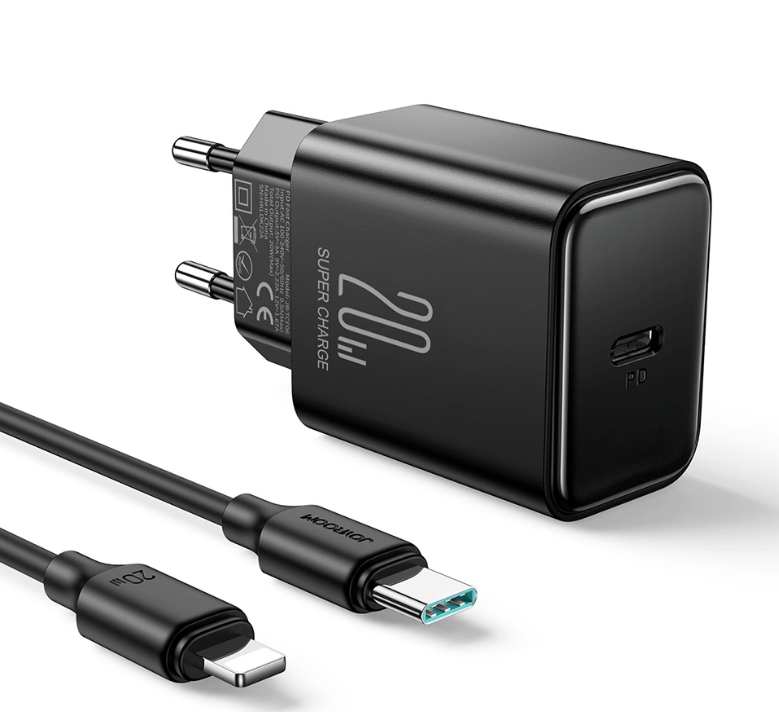 Laadja Joyroom JR-TCF06 USB-C PD20W USB-C + Lightning-C 1.0m (must)