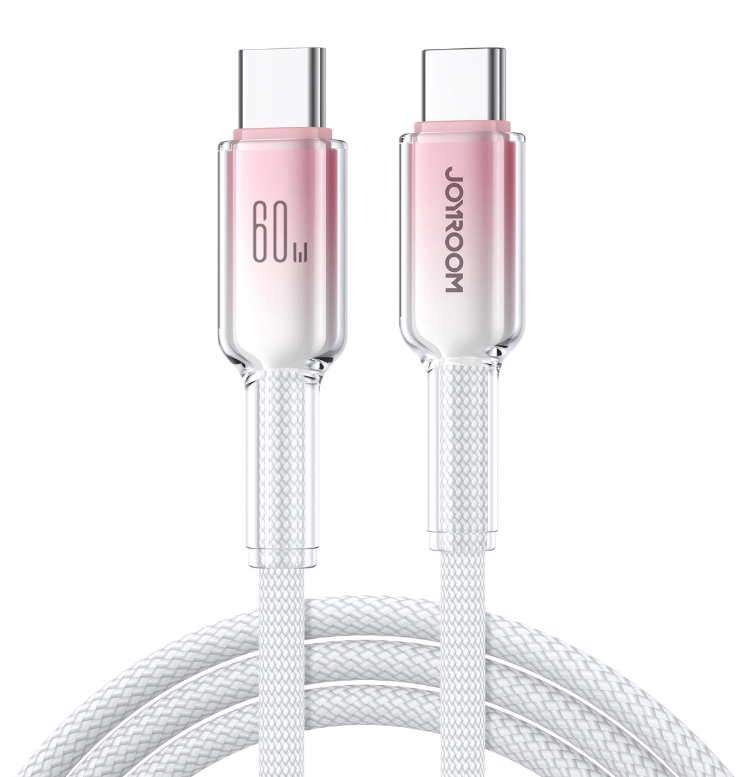 Juhe Joyroom S-A42 Crystal-Clear Type-C to Type-C 60W (1.2m / valge)