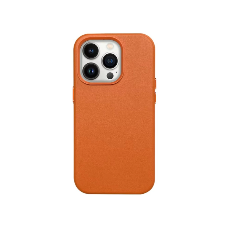 Ümbris Mag Leather Apple iPhone 16 Pro (orange)