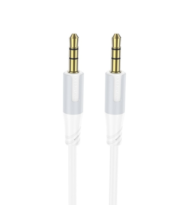 AUX kaabel Borofone BL19 3.5mm-3-5mm (valge)